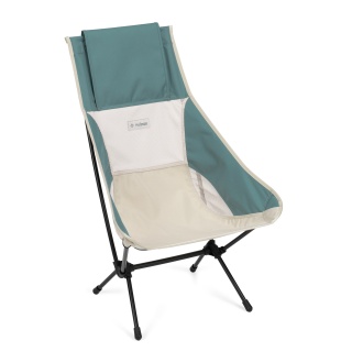 Helinox Campingstuhl Chair Two (hohe Rückenlehne stützt Rücken, Nacken und Schulter) beige/blaugrün